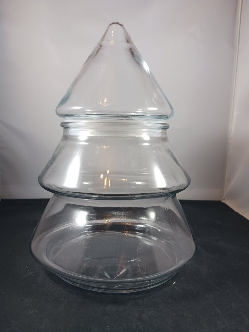 Christmas Tree Clear Glass Small Apothecary Candy Dish